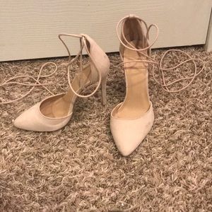 NWOT ankle lace heels
